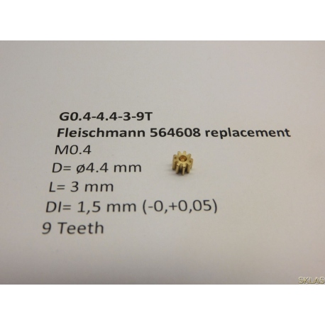 E - Engranaje R M0,4 - 4,4x3-9T